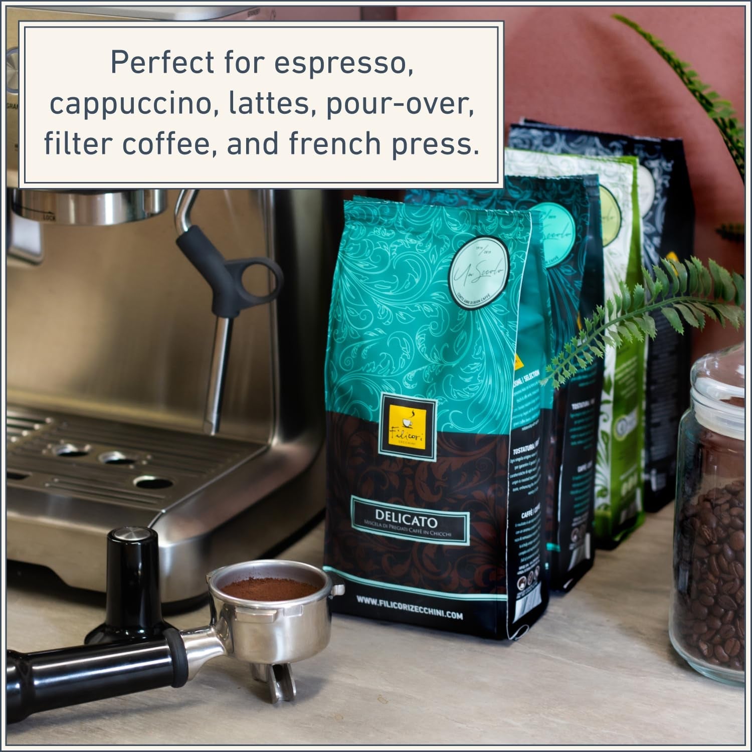 Italian Espresso Beans – Bold Dark Roast Arabica & Robusta Blend Italian Coffee Beans – Slow Roasted Whole Bean Coffee, Rich Flavors – Forte 2.2Lb Bag - Haynesworld General Goods