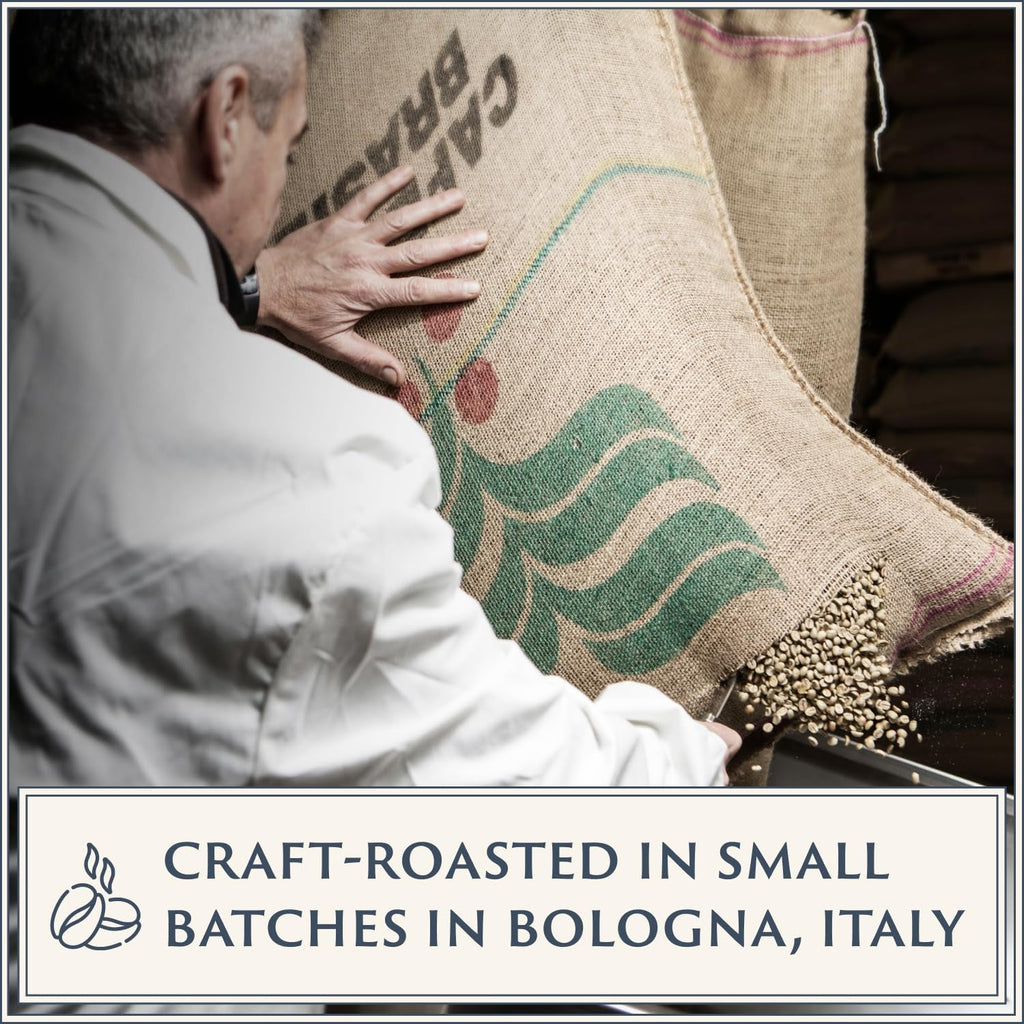 Italian Espresso Beans – Bold Dark Roast Arabica & Robusta Blend Italian Coffee Beans – Slow Roasted Whole Bean Coffee, Rich Flavors – Forte 2.2Lb Bag - Haynesworld General Goods