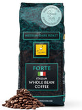 Italian Espresso Beans – Bold Dark Roast Arabica & Robusta Blend Italian Coffee Beans – Slow Roasted Whole Bean Coffee, Rich Flavors – Forte 2.2Lb Bag - Haynesworld General Goods