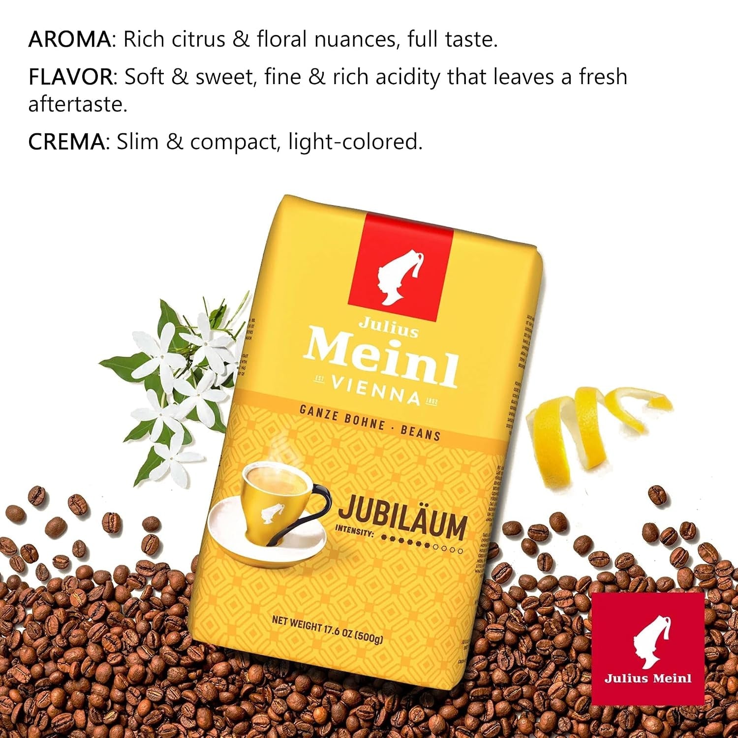 Jubilaum Blend, Genuine Viennese Medium Roast Coffee Beans, 500G / 17.6Oz - 3 bags - Haynesworld General Goods