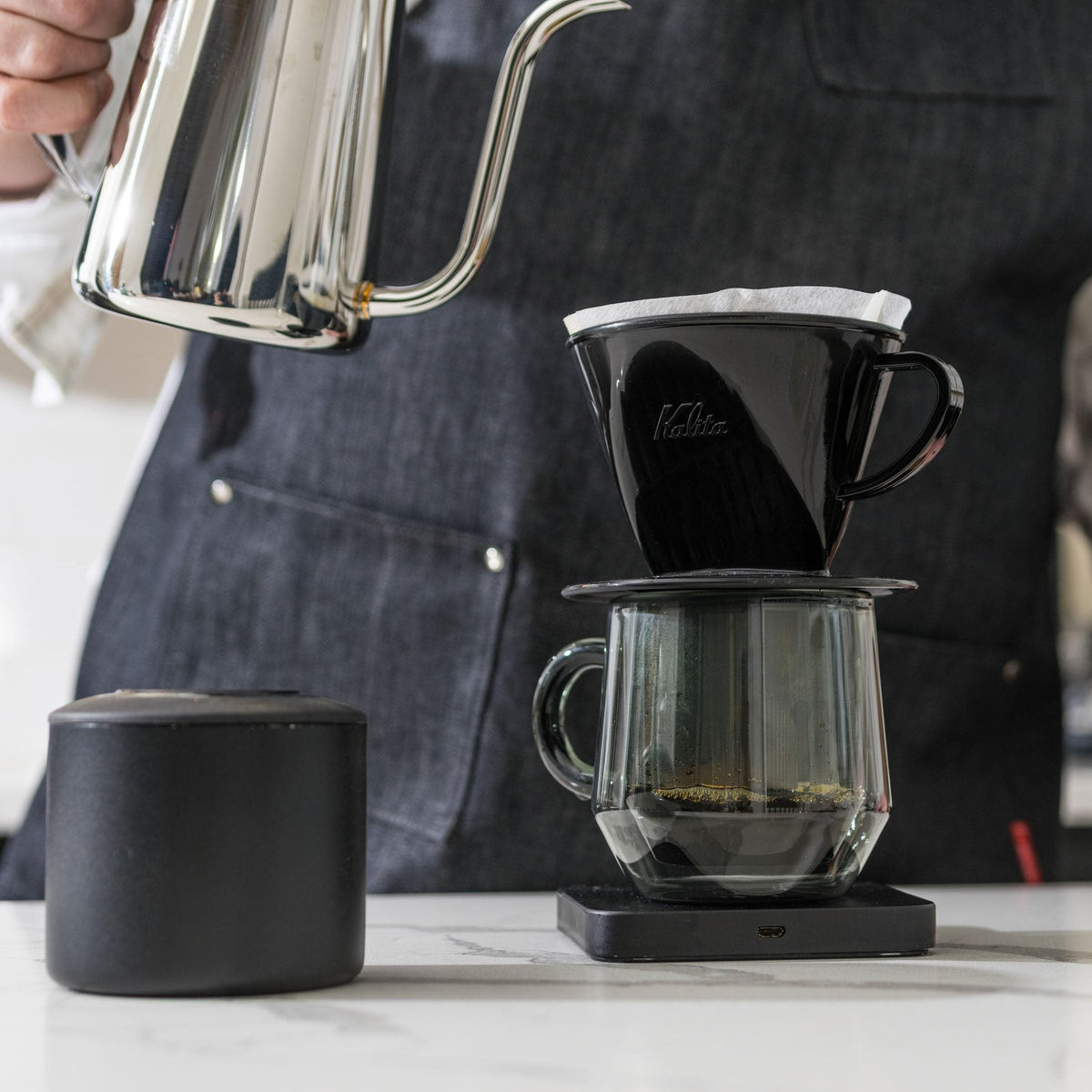 Kalita Style 102 Plastic Pour-Over Dripper, Black