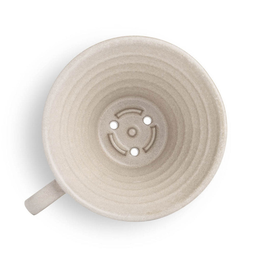 Kalita MINO 185 Ceramic Pour-Over Dripper, Sand Beige