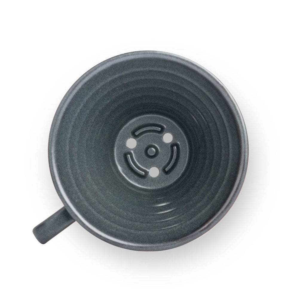 Kalita MINO 185 Ceramic Pour-Over Dripper, Sand Black