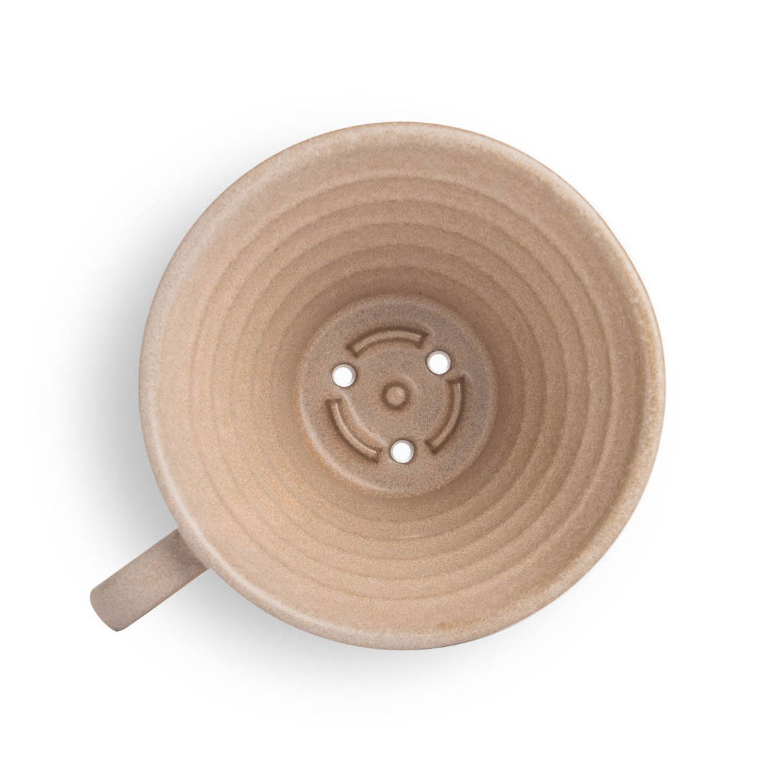 Kalita MINO 185 Ceramic Pour-Over Dripper, Sand Brown