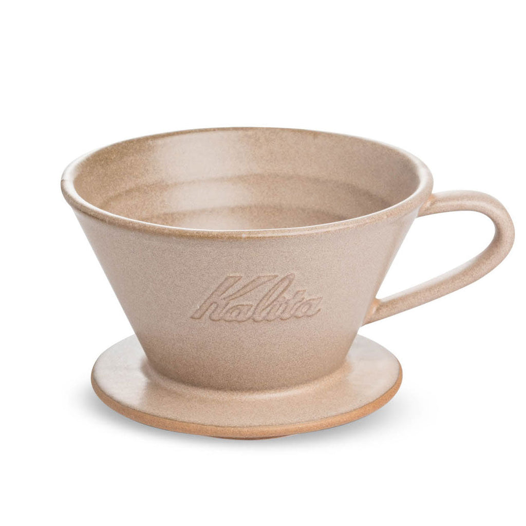 Kalita MINO 185 Ceramic Pour-Over Dripper, Sand Brown