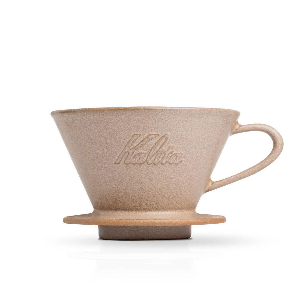 Kalita MINO 185 Ceramic Pour-Over Dripper, Sand Brown