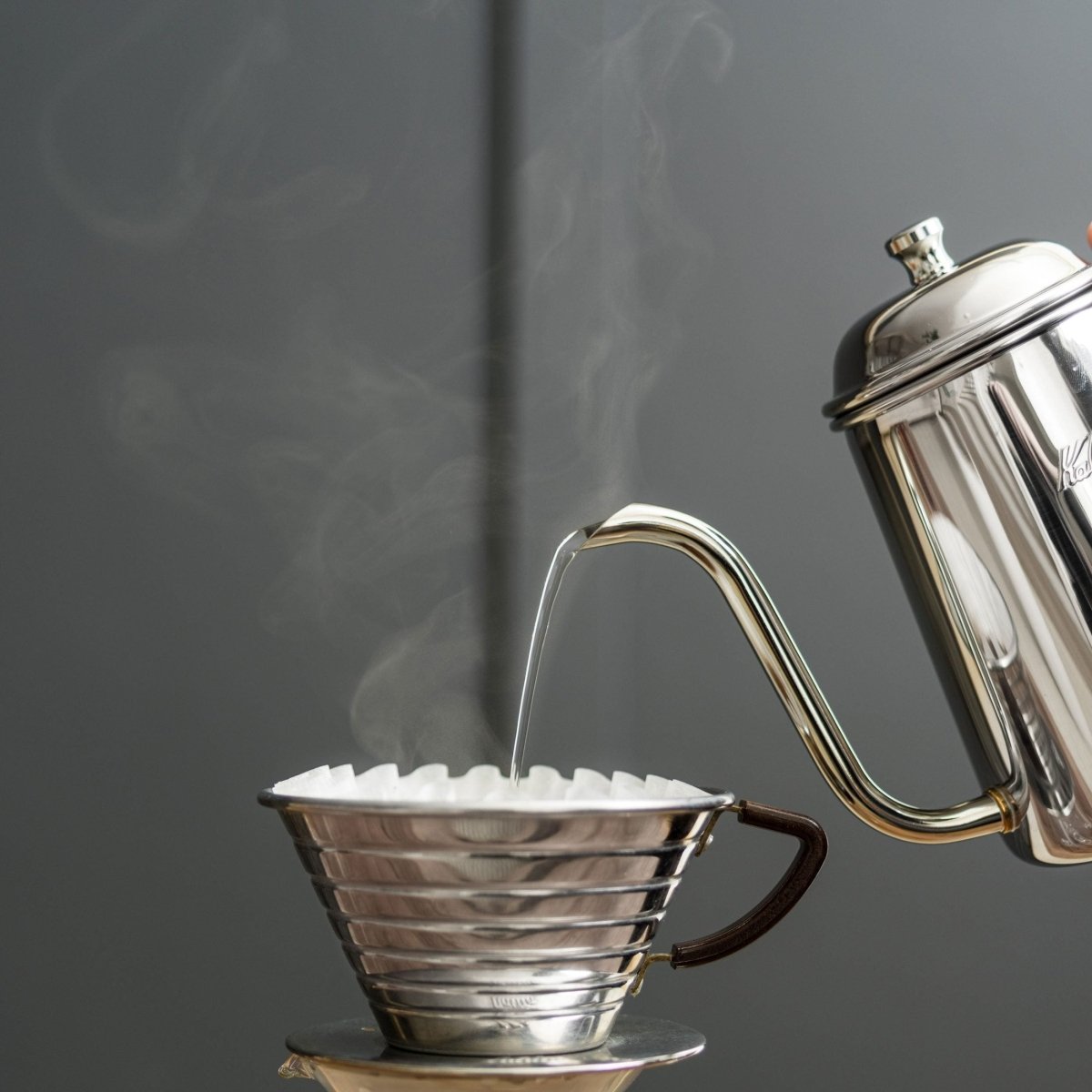 Stainless Steel version of the Kalita Wave 185 Pour-Over Dripper