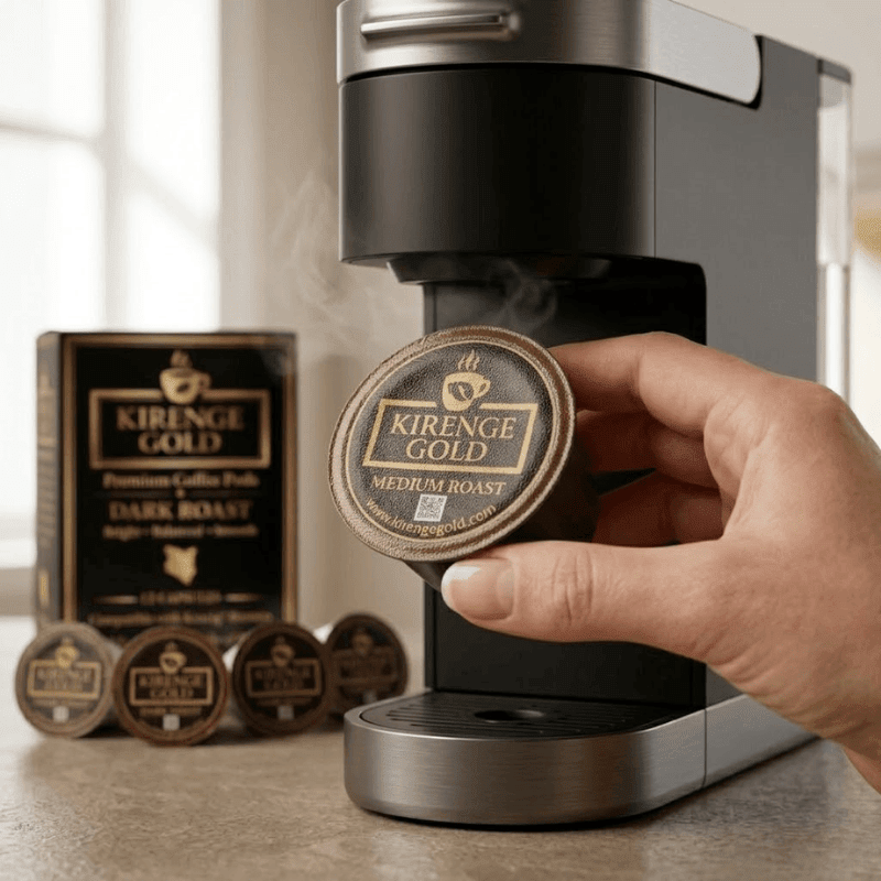 Kirenge Gold Kenyan Medium Roast Coffee Pods for Keurig® machines