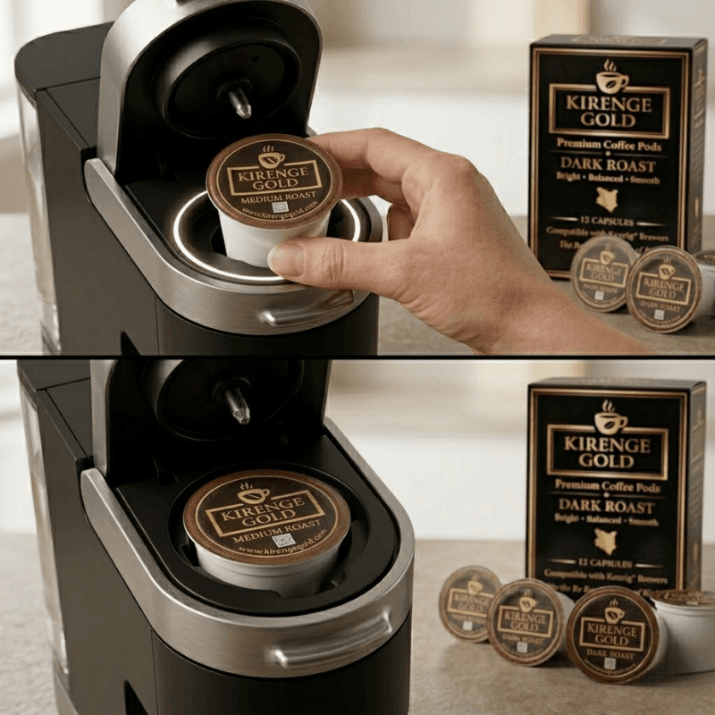 Kirenge Gold Kenyan Dark Roast Coffee Pods, Keurig® compatible