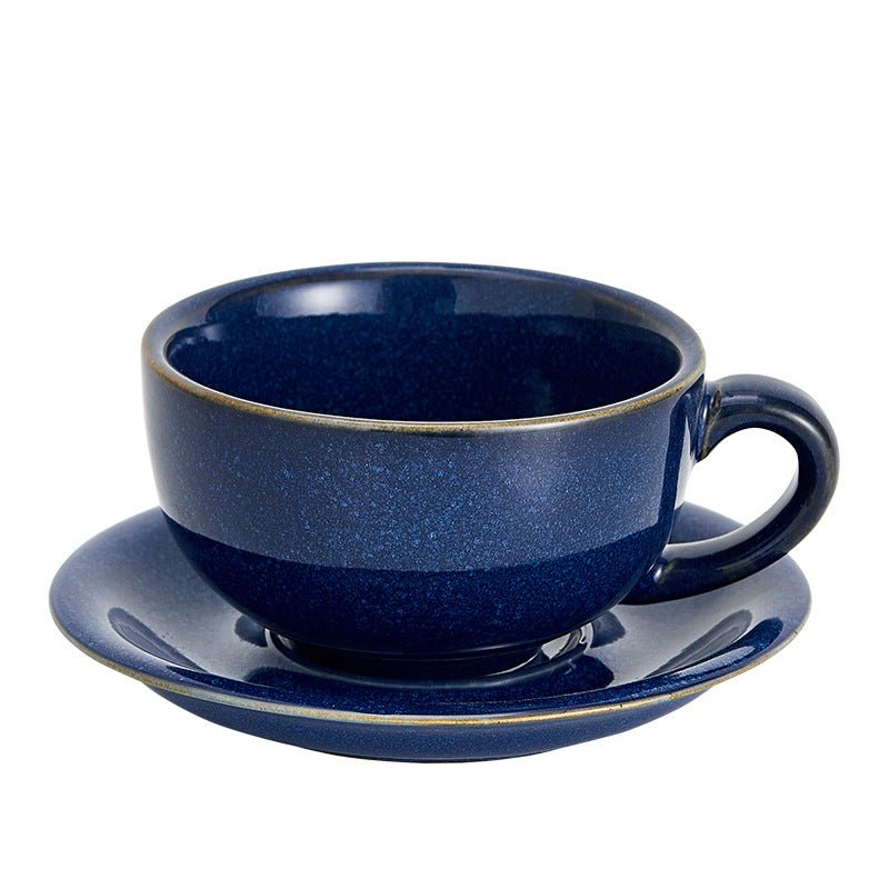 Kiln-Baked Embossed Ceramic Latte Cup, 330-370ml - Shop Coffee Hobby