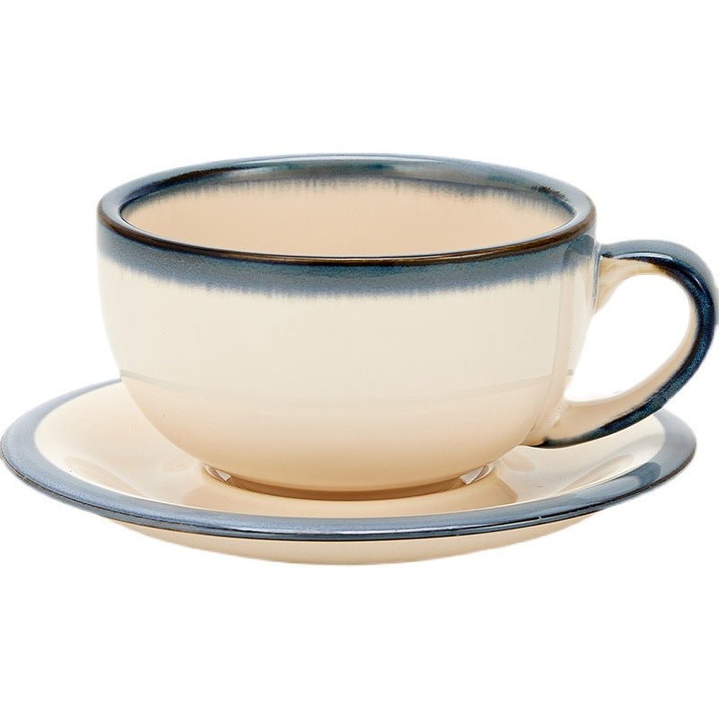 Kiln-Baked Embossed Ceramic Latte Cup, 330-370ml - Shop Coffee Hobby