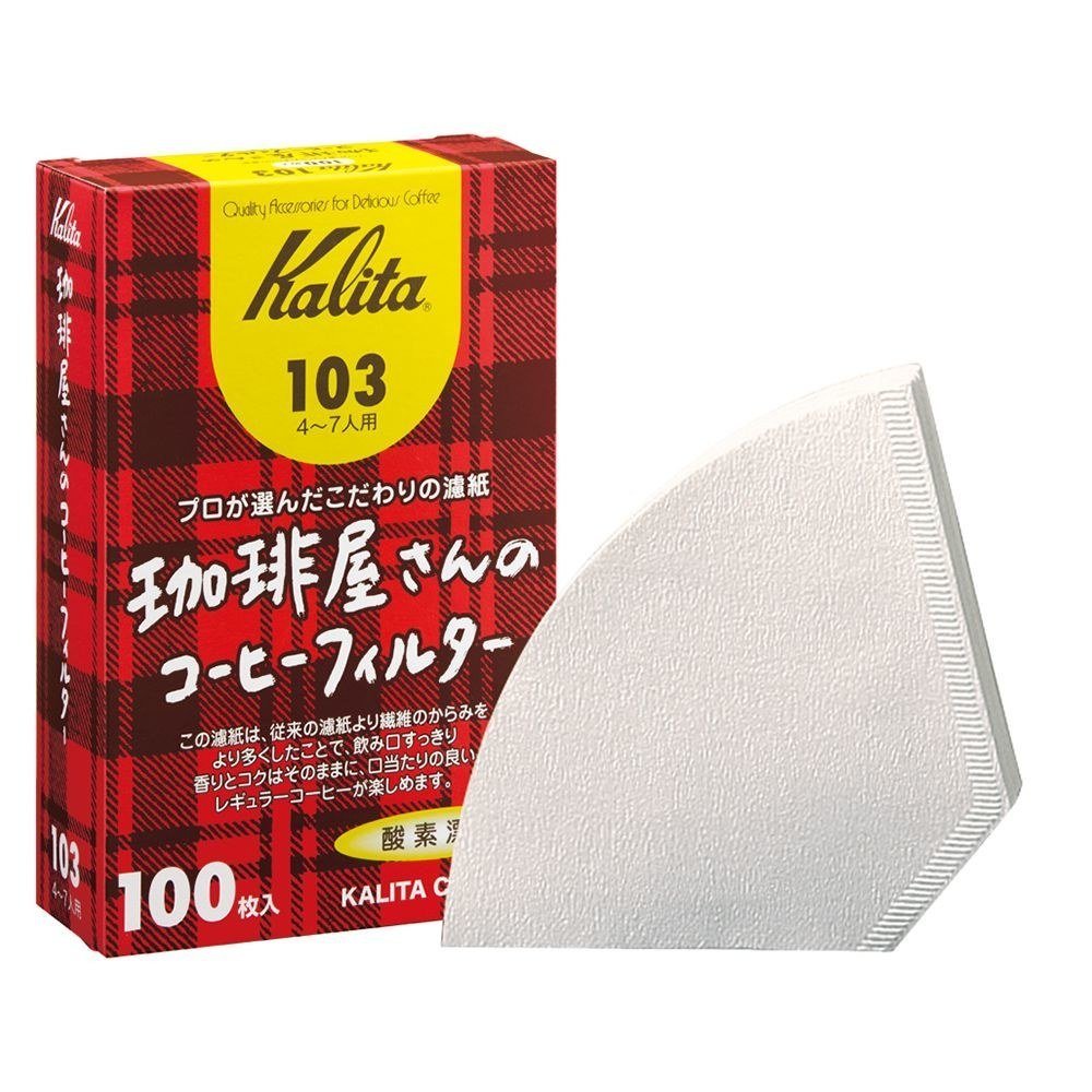 Kalita 103 White Cone Coffee Filters - 100 Count