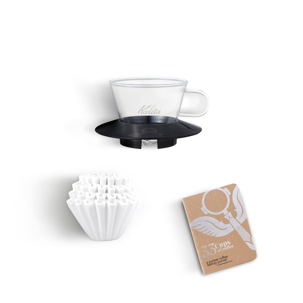 Kalita Wave 155 Pour Over Starter Kit – Glass Dripper & Filters