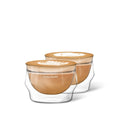 Latte Master Double‑Wall Glass – 250ml / 8.5oz (Set of 2) – Clear, Frost White, Stealth Gray - Shop Coffee Hobby