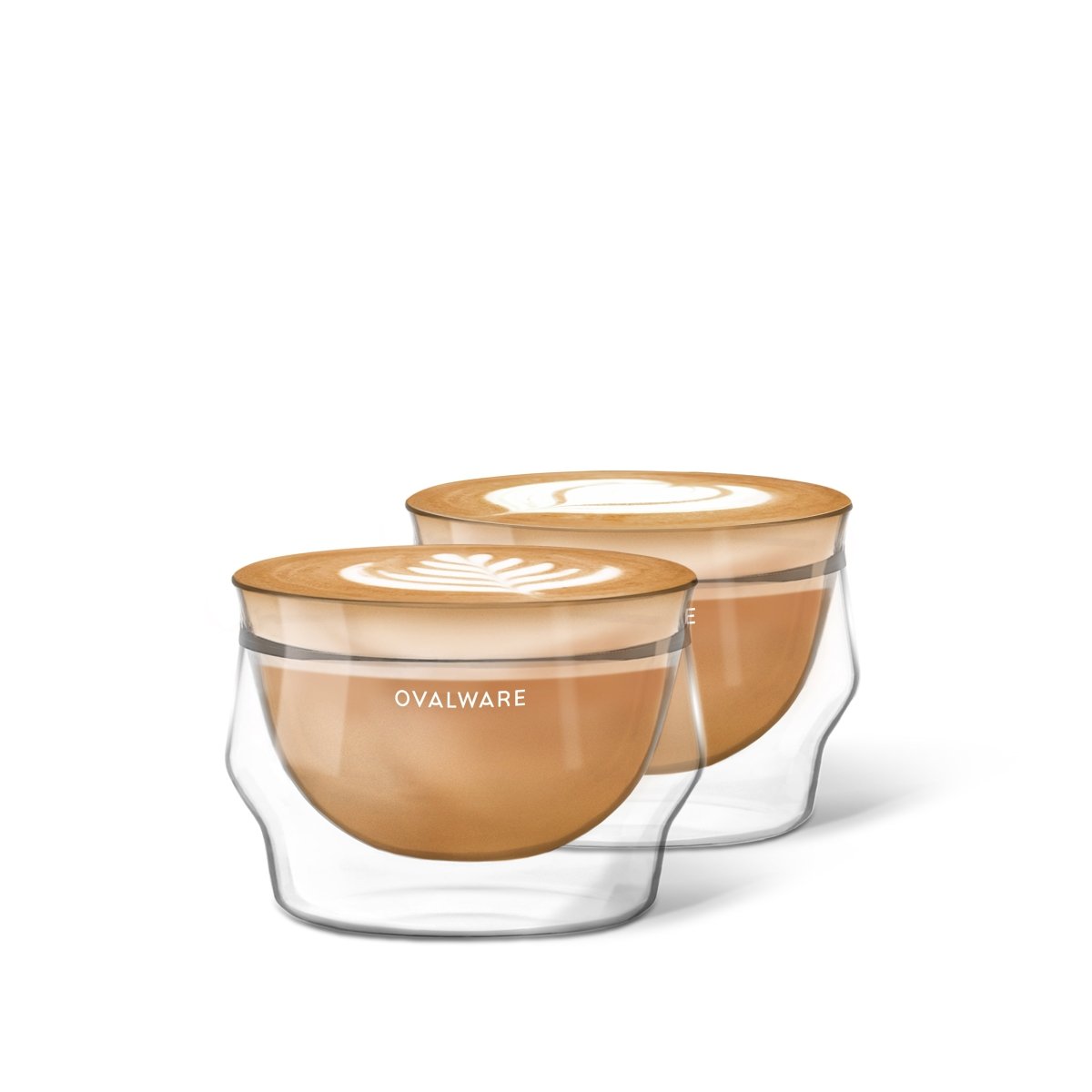 Latte Master Double‑Wall Glass – 250ml / 8.5oz (Set of 2) – Clear, Frost White, Stealth Gray - Shop Coffee Hobby