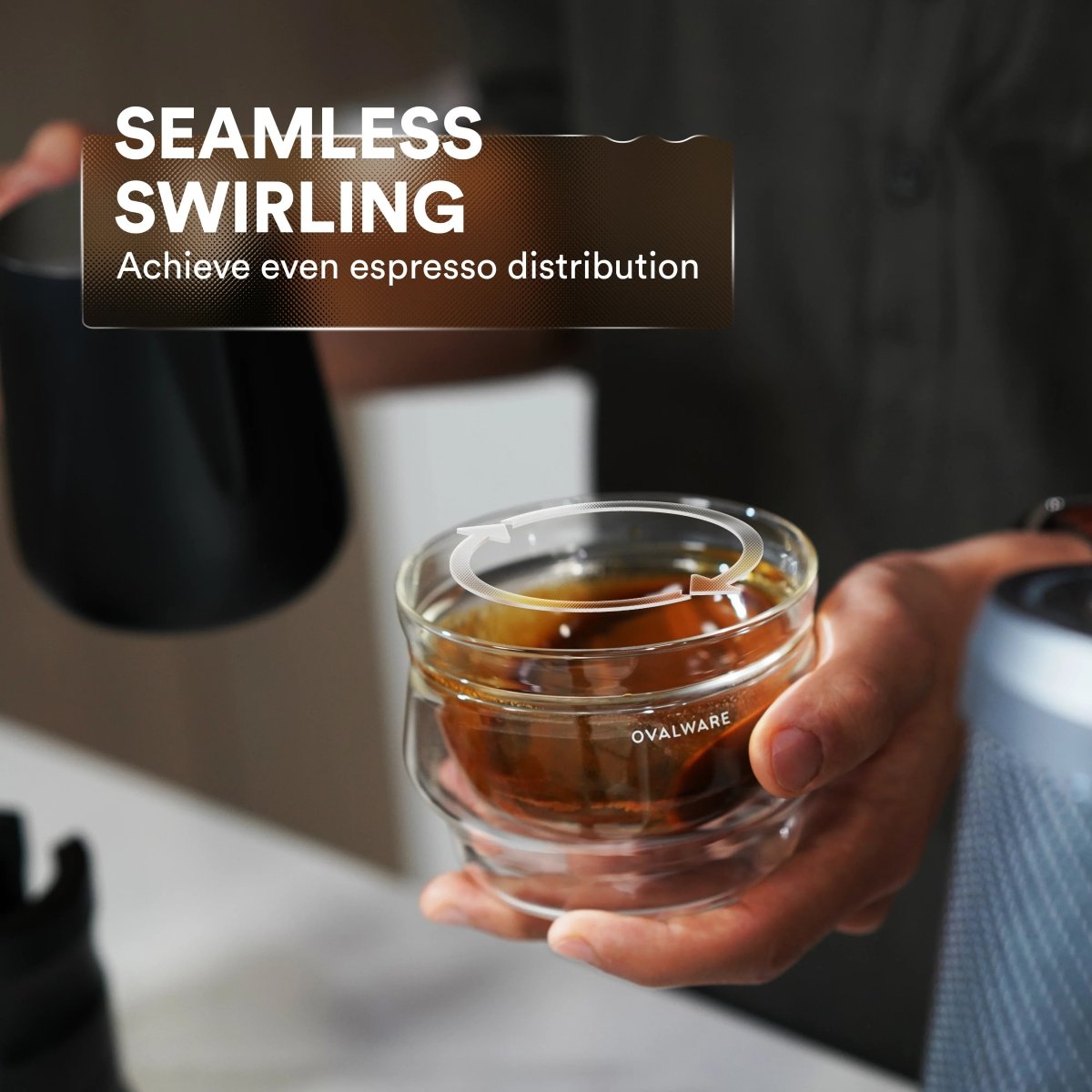 Latte Master Double‑Wall Glass – 250ml / 8.5oz (Set of 2) – Clear, Frost White, Stealth Gray - Shop Coffee Hobby