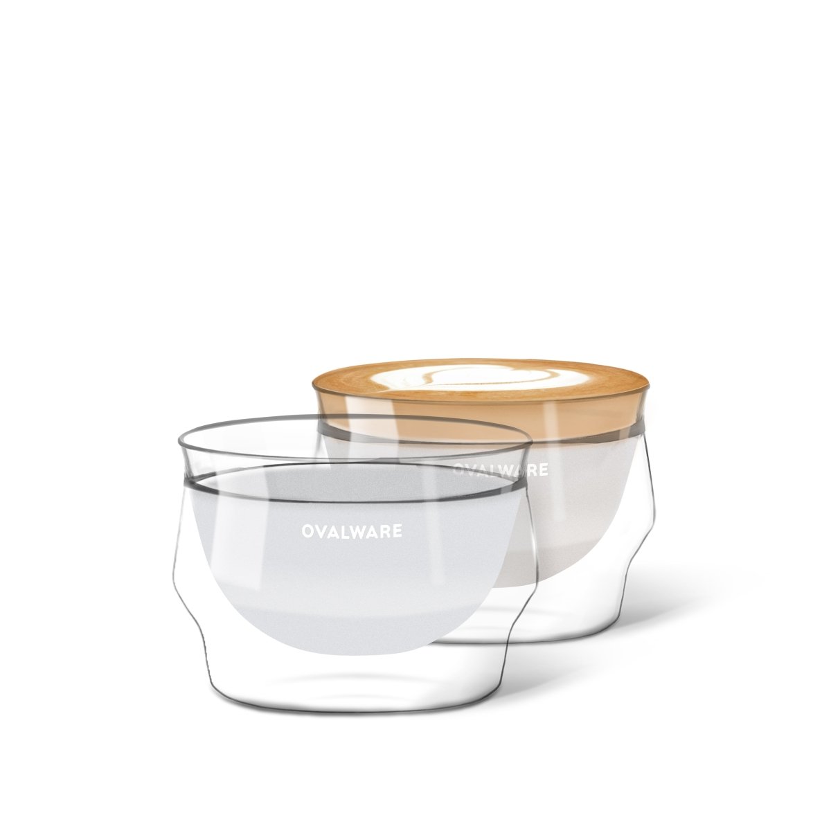 Latte Master Double‑Wall Glass – 250ml / 8.5oz (Set of 2) – Clear, Frost White, Stealth Gray - Shop Coffee Hobby