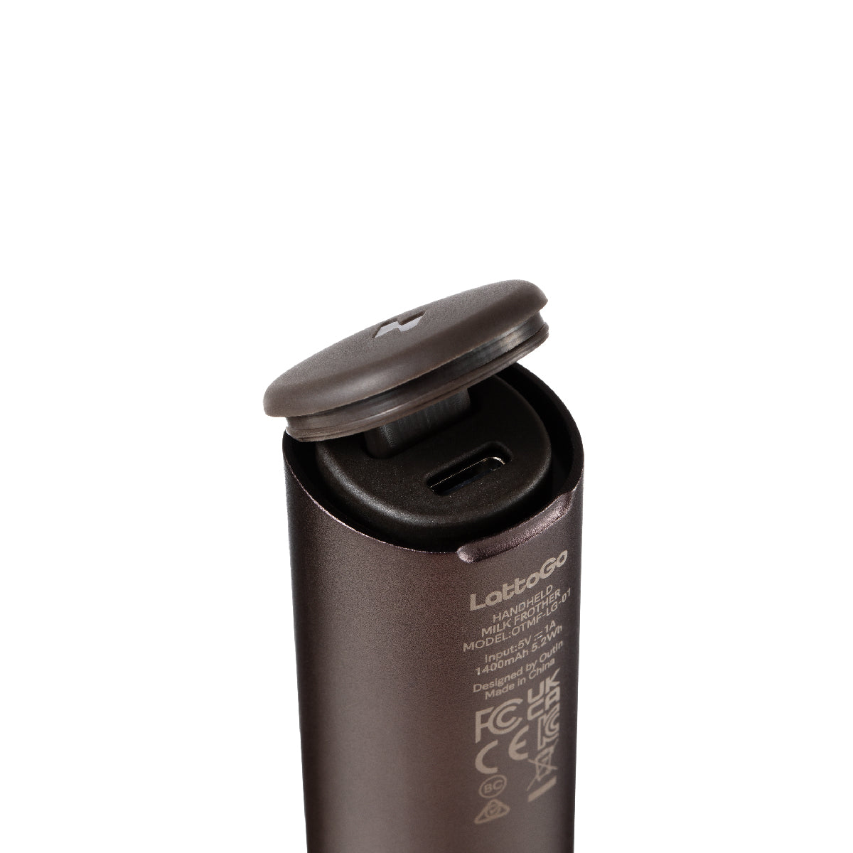 OutIn LattoGo Handheld Milk Frother for Latte Art