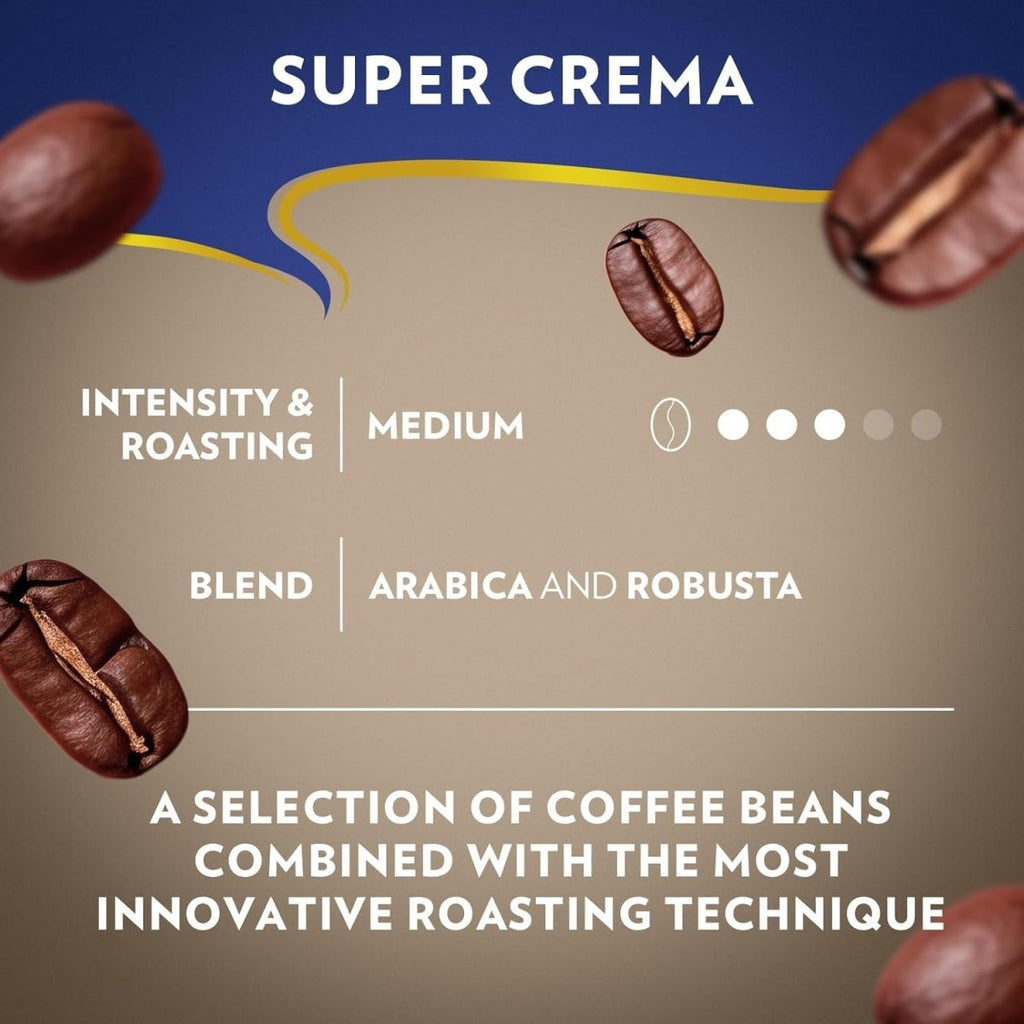 Lavazza Super Crema Whole Bean Coffee – Medium Espresso Roast, 22 oz Bag - Shop Coffee Hobby