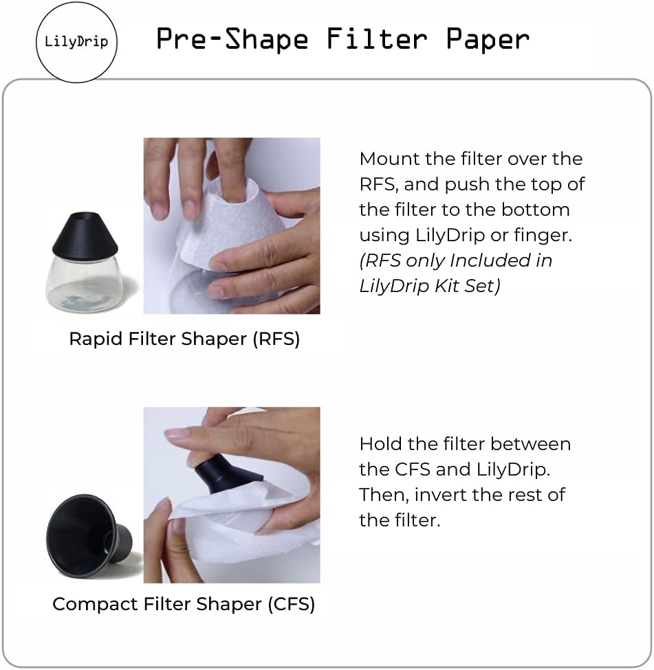 LilyDrip – Ceramic Pour-Over Specialty Coffee Accessory, Fits Pour-Over Cone Drippers - Shop Coffee Hobby