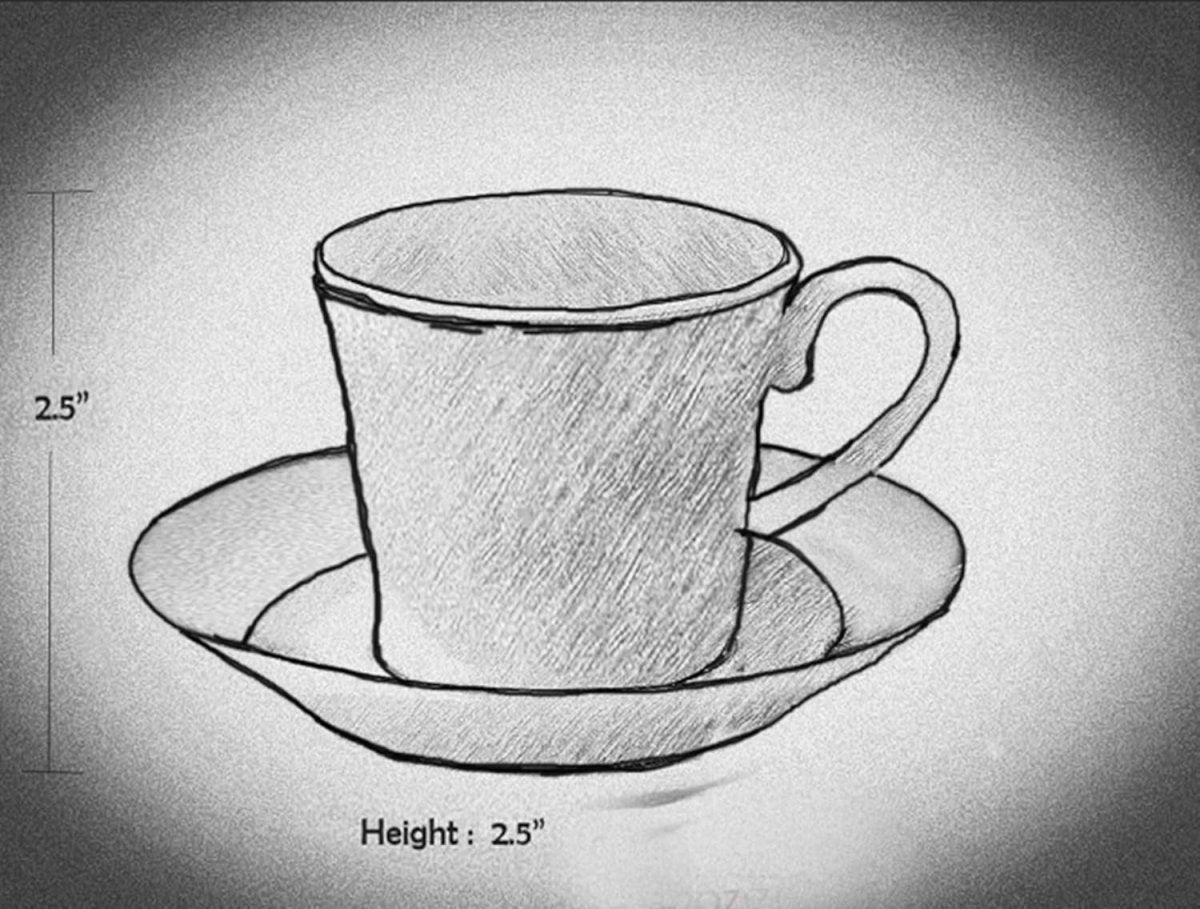 Lorren Home 2Oz Espresso Cup Set Service for 6, Gold Floral - Shop Coffee Hobby