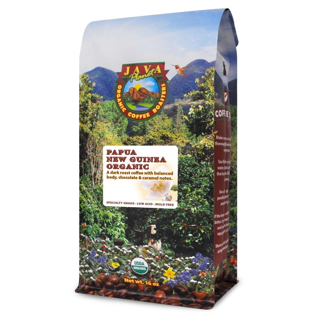 Low Acid Organic Coffee – Whole Bean, Mold-Free & Stomach Friendly by , Papua New Guinea Single Origin Coffee 1LB Bag - Haynesworld General Goods