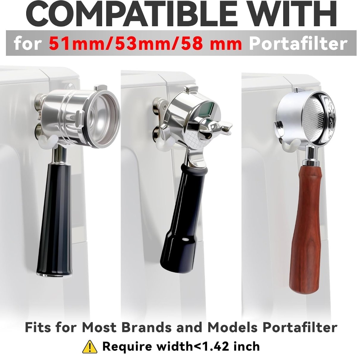 Magnetic Portafilter Holder for Metal Wall Surfaces – Compatible with Ninja Luxe Cafe, Breville, Casabrews - Shop Coffee Hobby