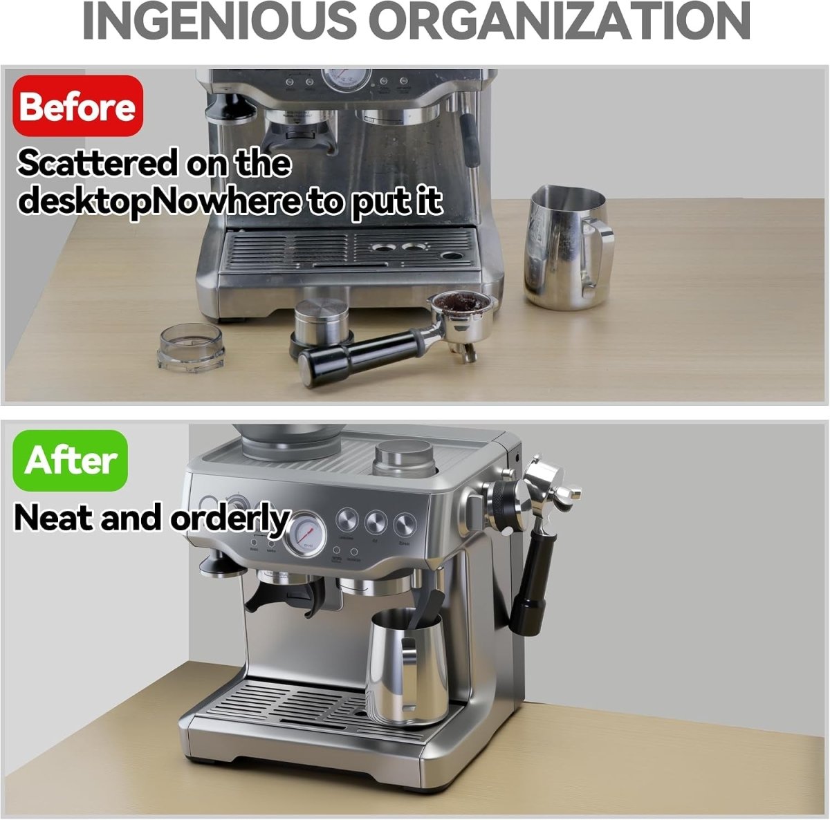 Magnetic Portafilter Holder for Metal Wall Surfaces – Compatible with Ninja Luxe Cafe, Breville, Casabrews - Shop Coffee Hobby