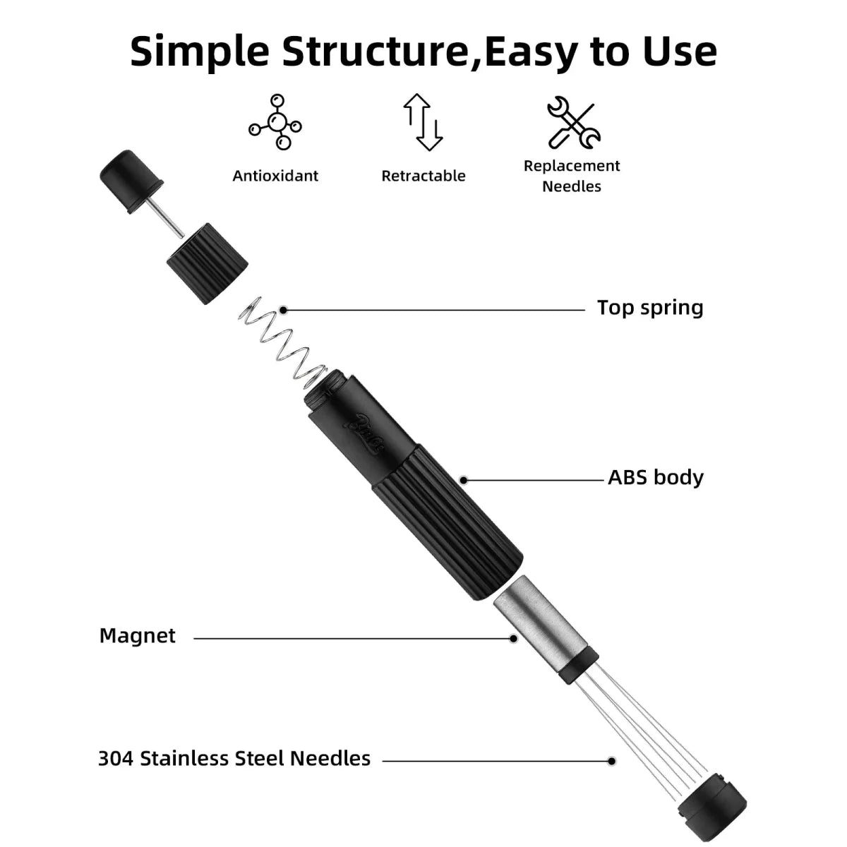 Magnetic Telescopic WDT Tool – Professional Espresso Distribution Needle for Home Baristas (Stainless Steel) - Shop Coffee Hobby