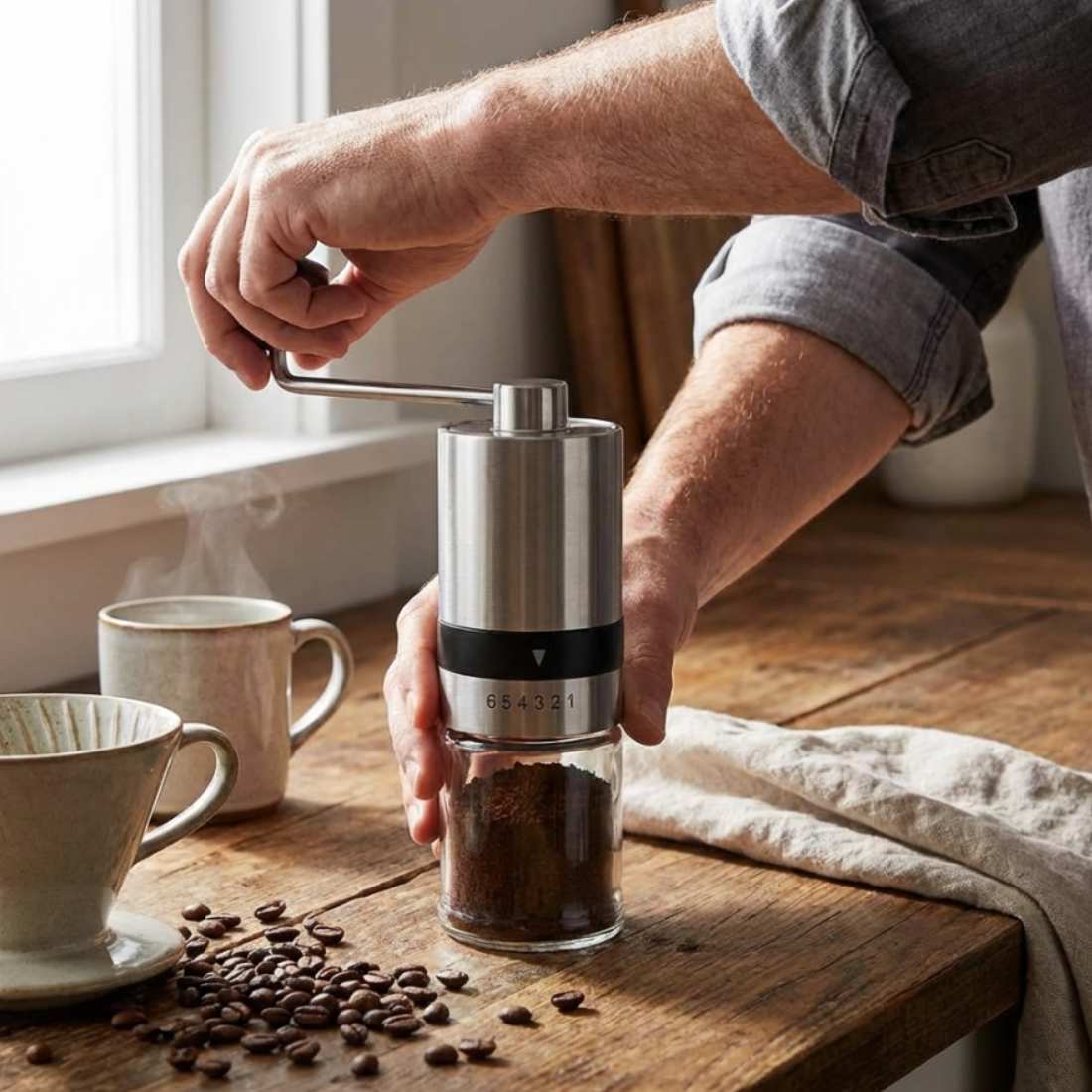 Manual Coffee Grinder – Precision Hand Grinder by Green to Mean Coffee - Shop Coffee Hobby
