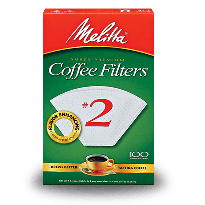 Espresso Parts Melitta #2 White Cone Coffee Filters, 100 Count