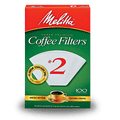 Melitta #2 White Cone Coffee Filters, 100 Count