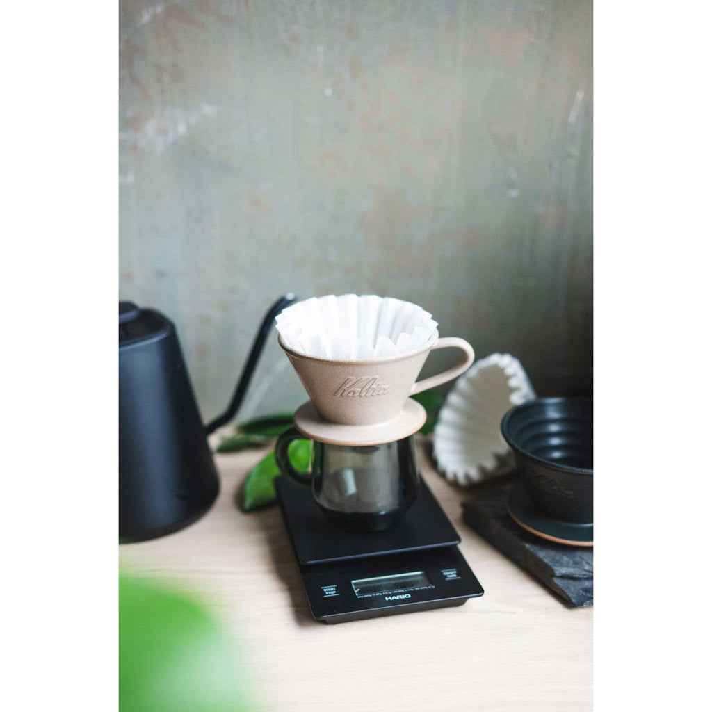 Kalita MINO 185 Ceramic Pour-Over Dripper, Sand Beige