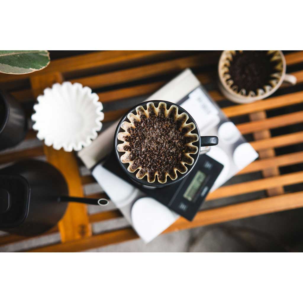 Kalita MINO 185 Ceramic Pour-Over Dripper, Sand Black