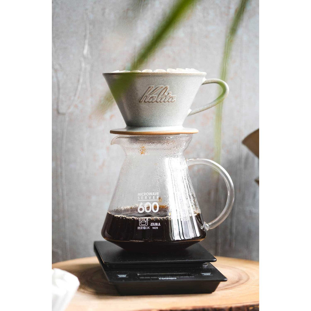 Kalita MINO 185 Ceramic Pour-Over Dripper, Sand Gray