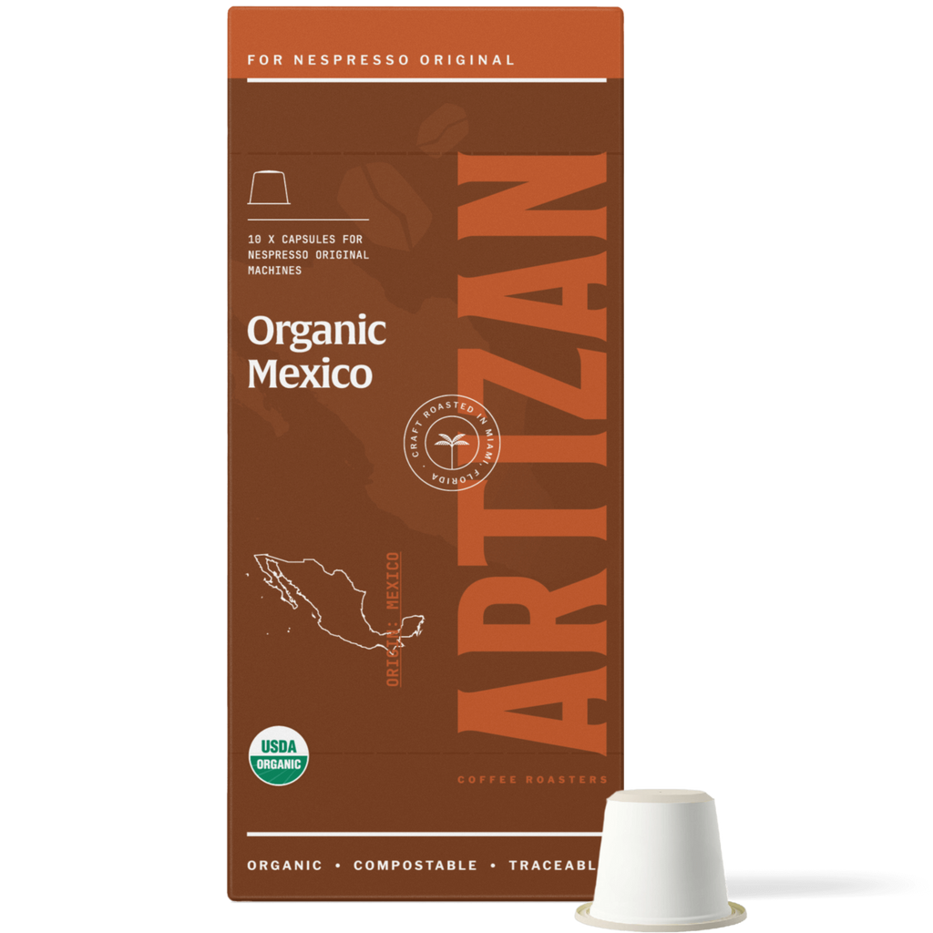 Artizan Coffee Roasters Organic Mexico Espresso Capsules, 10-Pack for Nespresso Original