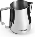 Milk Frothing Pitcher 450Ml/15.2Oz Milk Frother Cup Espresso Steaming Pitcher Stainless Steel Milk Frother Cup Barista Latte Art round Spout Milk Jug P6001S - Shop Coffee Hobby