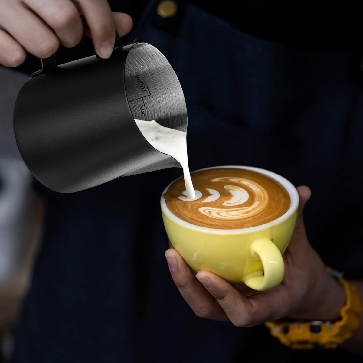 Milk Frothing Pitcher, Stainless Steel Espresso Latte Steaming Pitcher - Shop Coffee Hobby