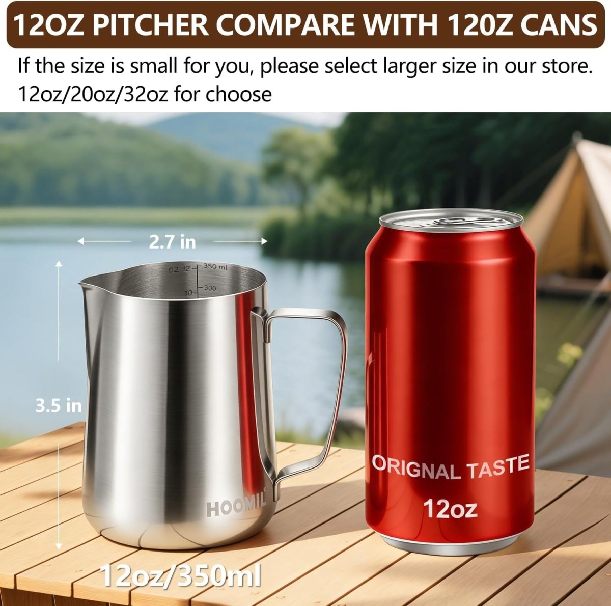 Milk Frothing Pitcher, Stainless Steel Steaming Pitcher for Espresso Machine, Cappuccino, Latte Art - Shop Coffee Hobby