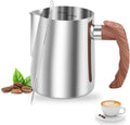 Milk Frothing Pitcher with Coffee Art Pen, 304 Stainless Steel Barista Espresso Pitcher for Latte Art - Shop Coffee Hobby