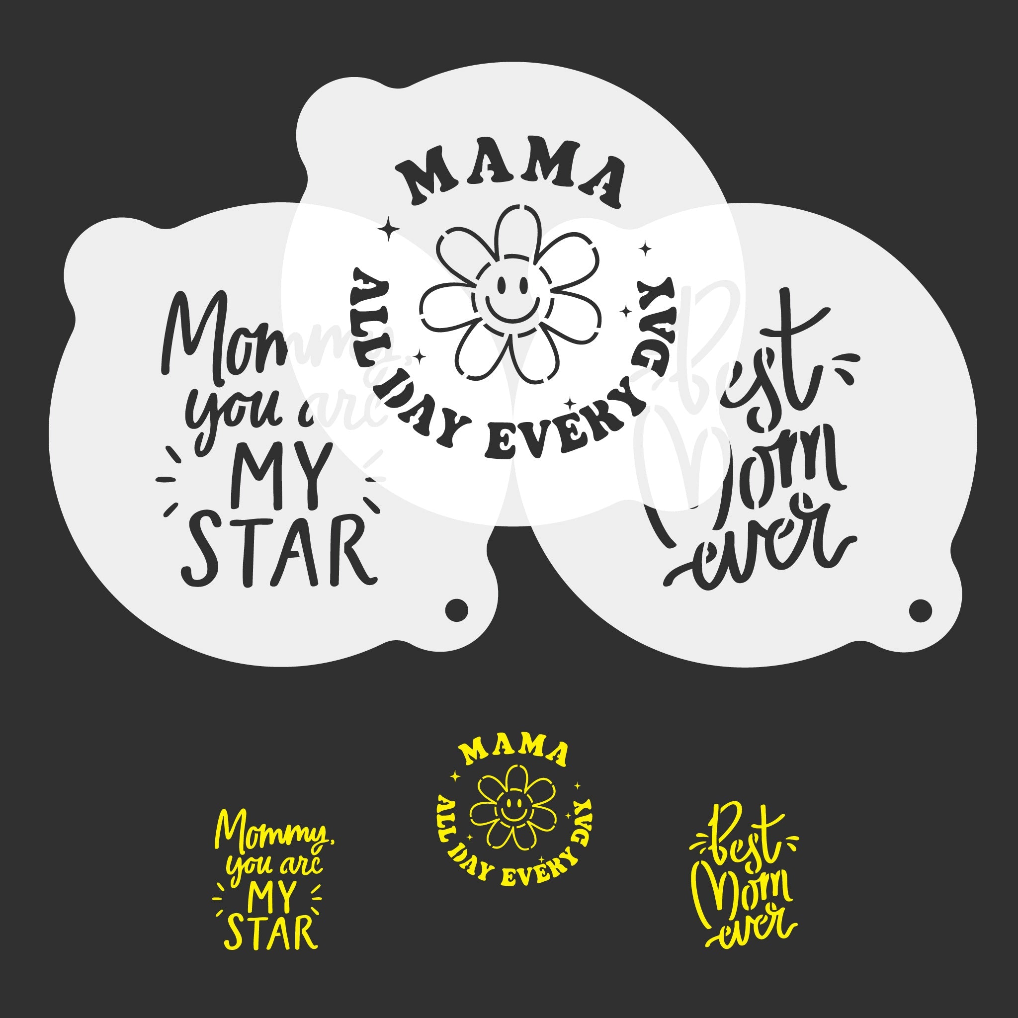 Mom Coffee Stencils