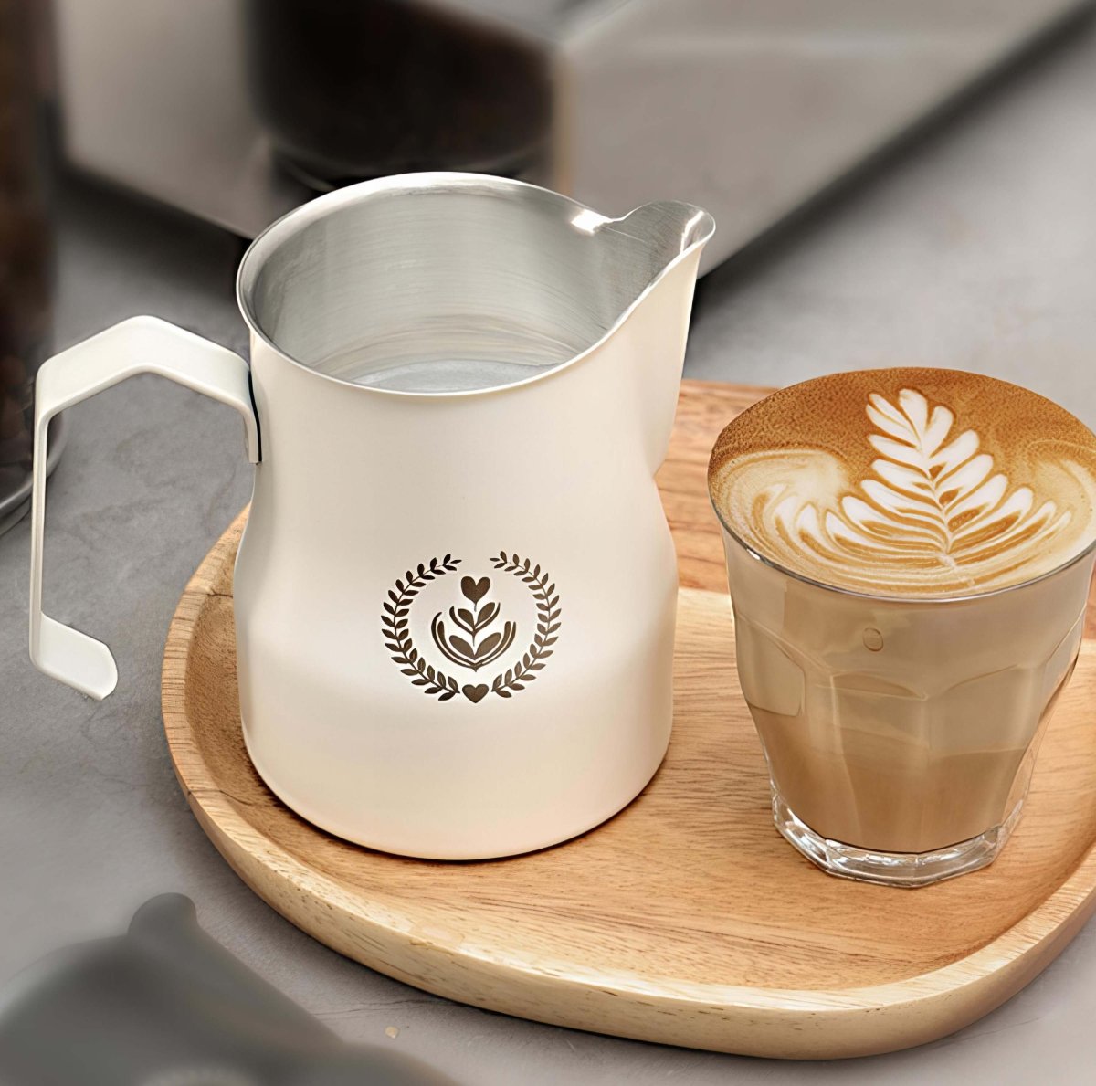 Non-Stick Latte Art Milk Pitcher for Cappuccino - Shop Coffee Hobby