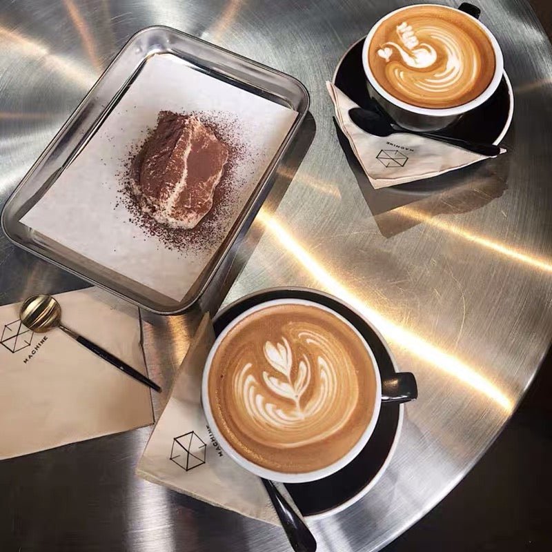 Nordic-Style Ceramic Cappuccino Cup & Saucer Set, 300ml - Shop Coffee Hobby