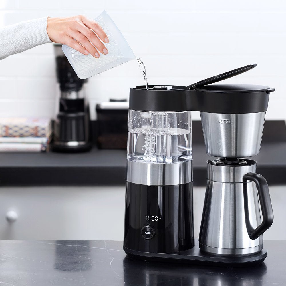 9-Cup version of the OXO Barista Brain Coffee Maker in Black/Silver.