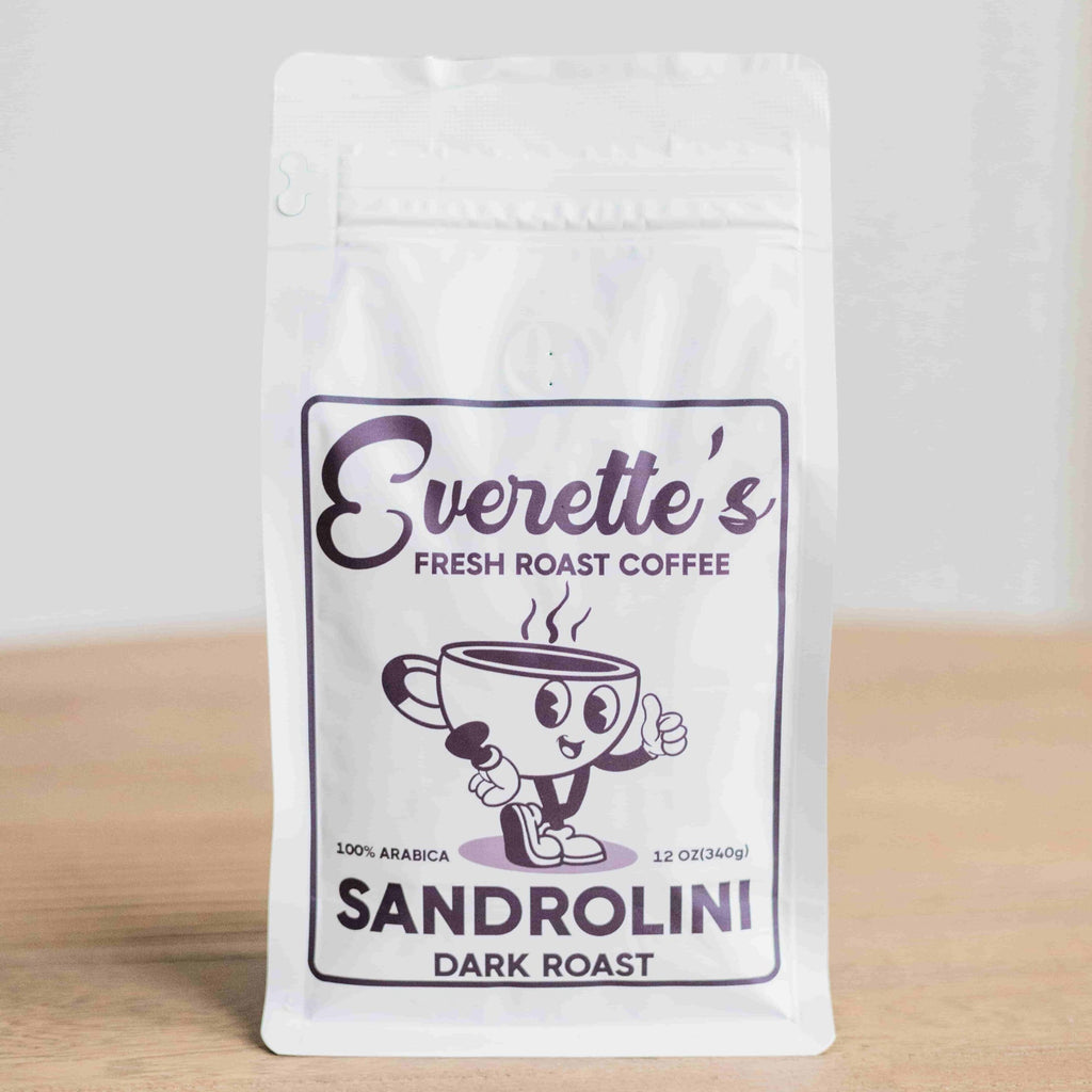 Everette's Fresh Roast Coffee Sandrolini Dark Roast Coffee 12oz Whole Bean, 72oz Whole Bean