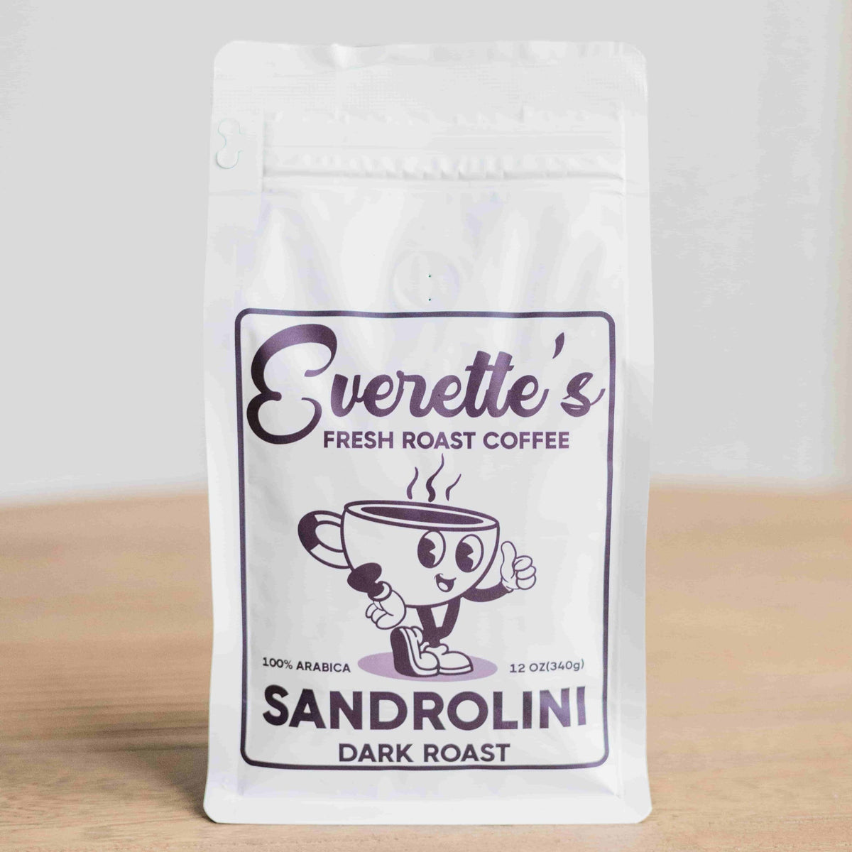 Everette's Fresh Roast Coffee Sandrolini Dark Roast Coffee 12oz Whole Bean, 72oz Whole Bean