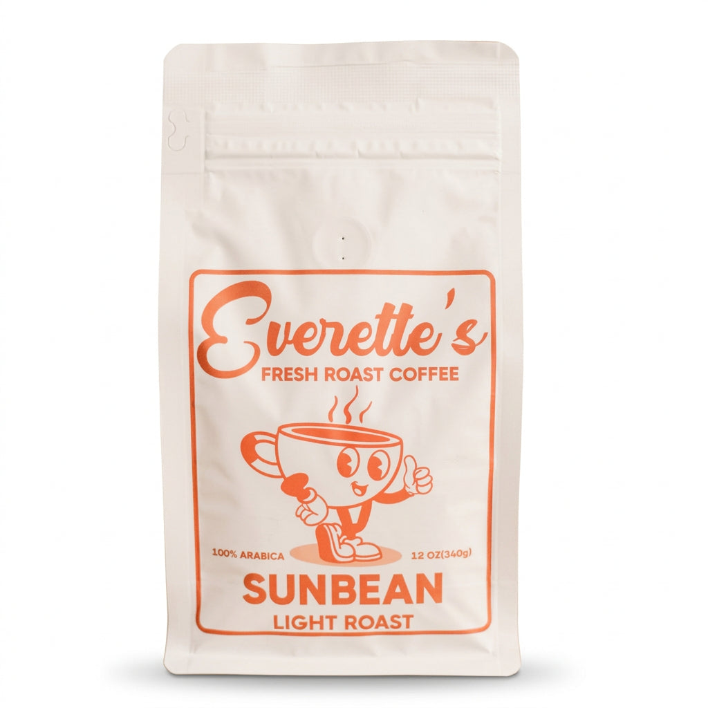 Everette's Fresh Roast Coffee Sunbean Light Roast Coffee Beans & Ground Coffee in 12oz and 72oz Bags