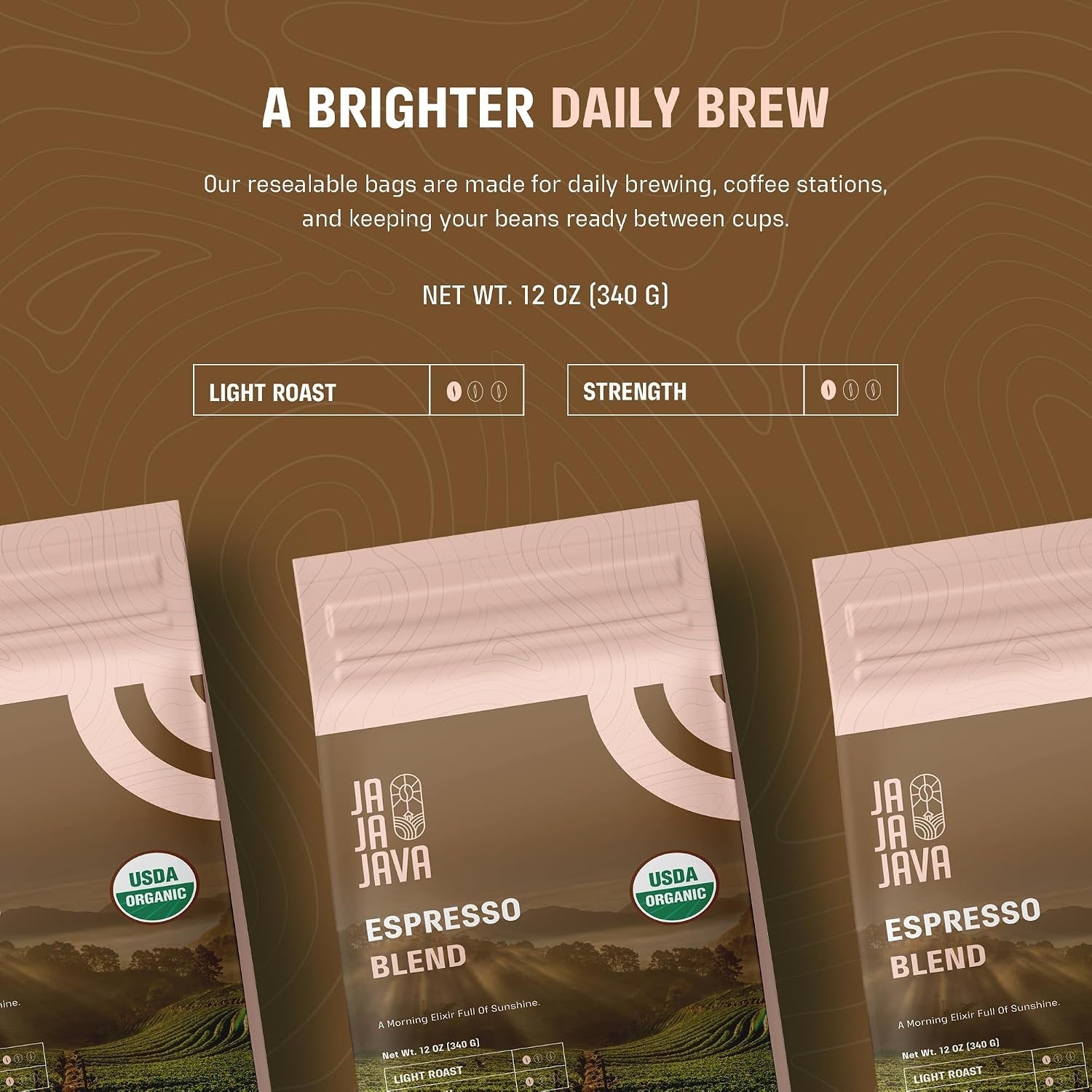 Organic Espresso Beans, Light Roast Whole Bean Coffee, Espresso Blend for Espresso Machine, Specialty Grade Arabica, USDA Organic, Fresh Roasted, 12 Oz - Haynesworld General Goods
