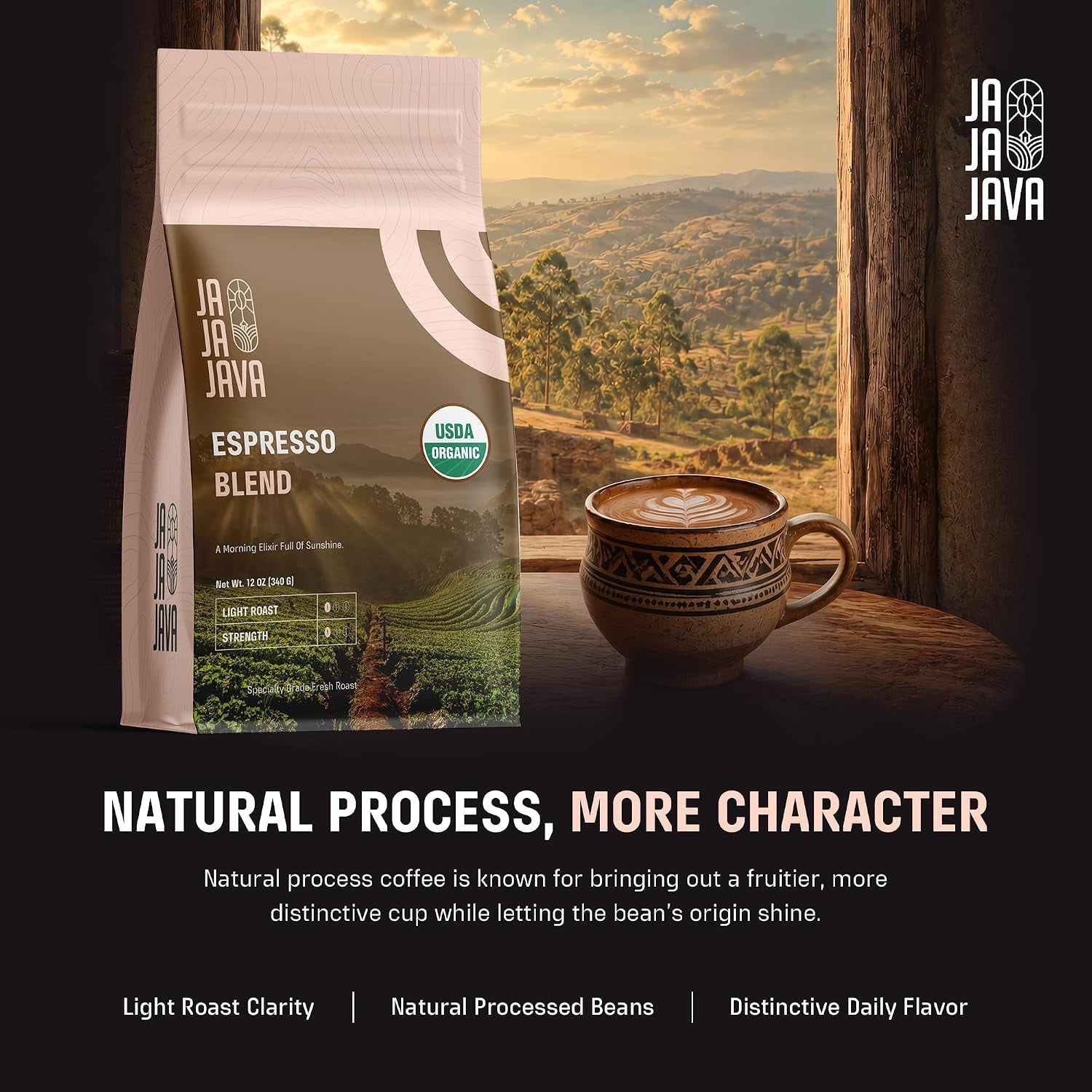Organic Espresso Beans, Light Roast Whole Bean Coffee, Espresso Blend for Espresso Machine, Specialty Grade Arabica, USDA Organic, Fresh Roasted, 12 Oz - Haynesworld General Goods