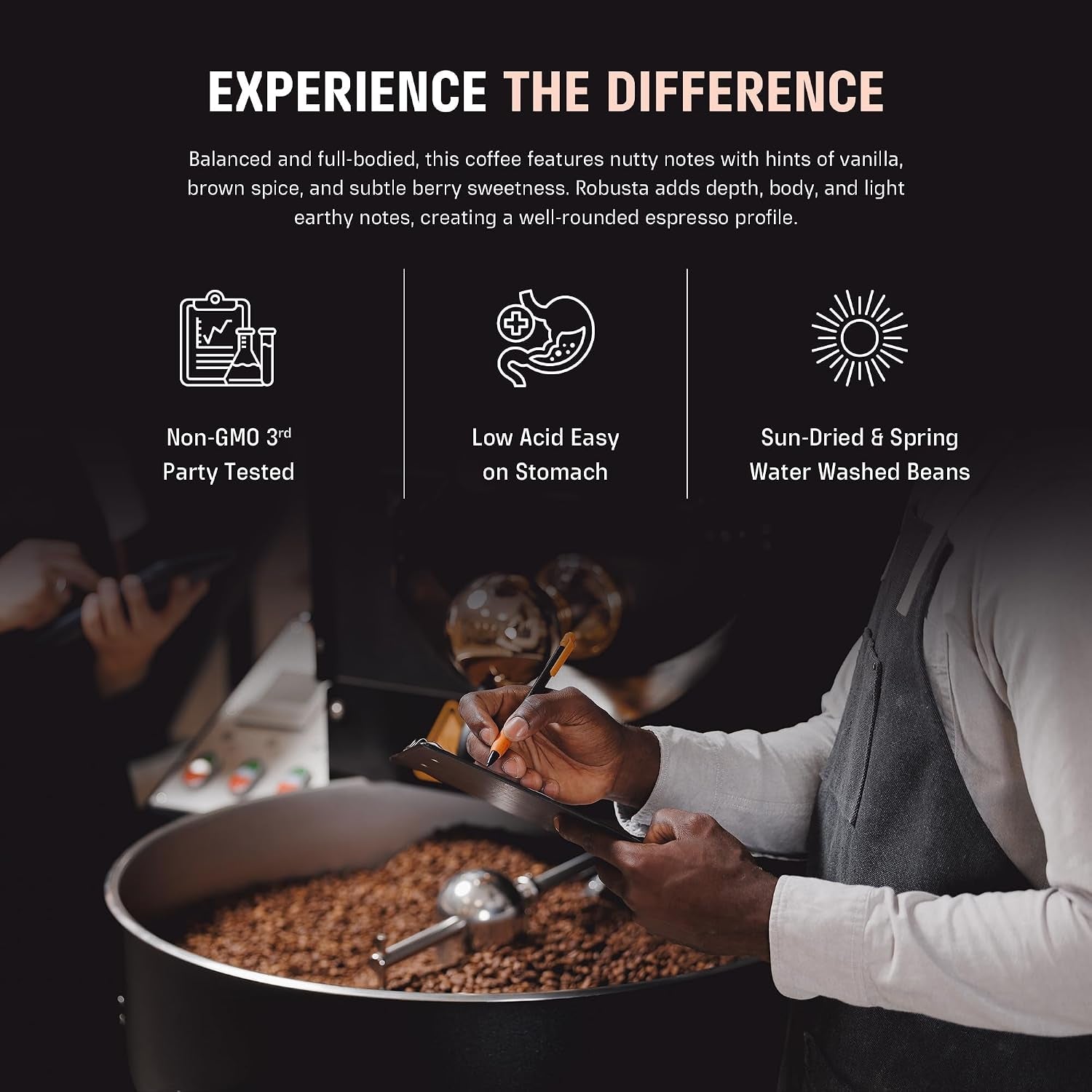 Organic Espresso Beans, Light Roast Whole Bean Coffee, Espresso Blend for Espresso Machine, Specialty Grade Arabica, USDA Organic, Fresh Roasted, 12 Oz - Haynesworld General Goods
